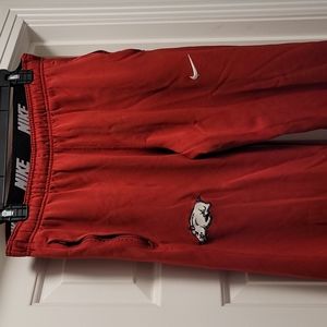 Nike Arkansas Razorbacks official athletic department pants - L